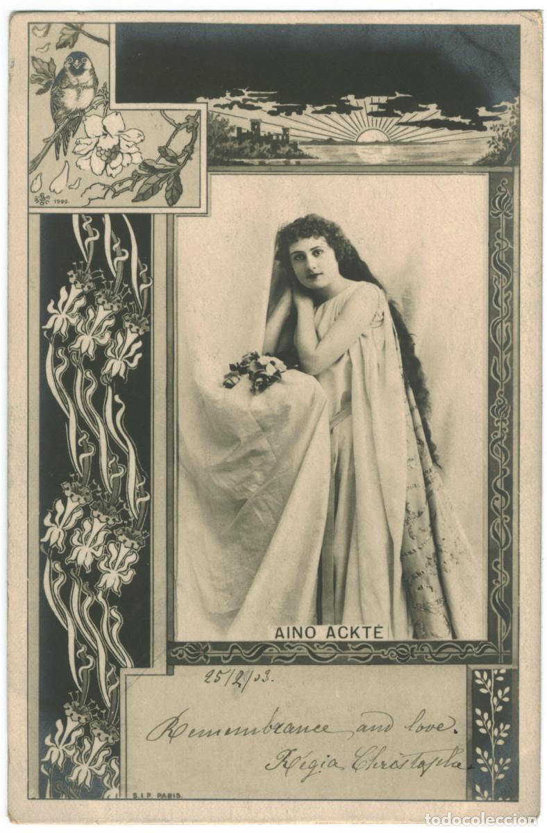 Postkarten: Postal actriz ACKT&Eacute;, A&iuml;no_SIP. Photo Reutlinger (1903)