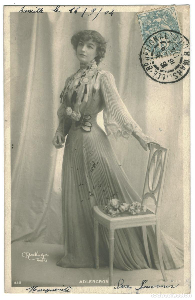 Postales: Postal actriz ADLERCRON_SIP. 935. Photo Reutlinger (1904)
