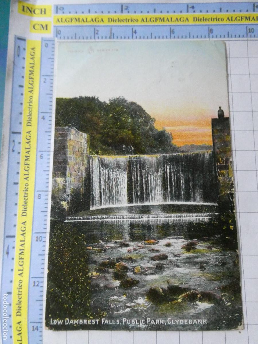 Cartoline: ANTIGUA POSTAL DE ESCOCIA. A&Ntilde;O 1909. LOW DAMBREST FALLS PUBLIC PARK CLYDEBANK. 3678
