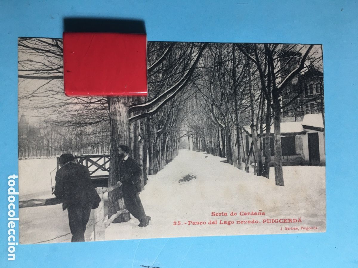 Postales: ANTIGUA B/N S/C 35 PUIGCERD&Agrave; PASEO DEL LAGO NEVADO - EDITEUR J. BERTRAN - C26