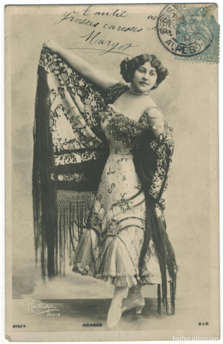 Postais: Postal actriz ARAGON_SIP. 872-4. Photo Reutlinger (1904)