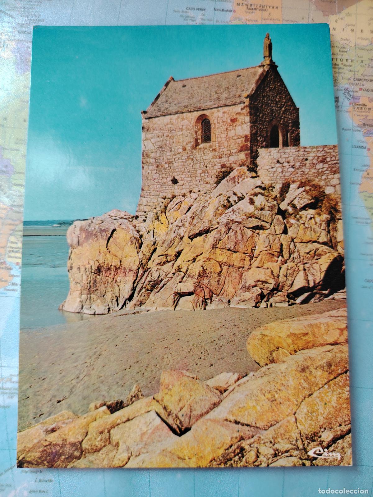 Postais: Postal - Le Mont Saint Michel, capilla St Aubert - Francia