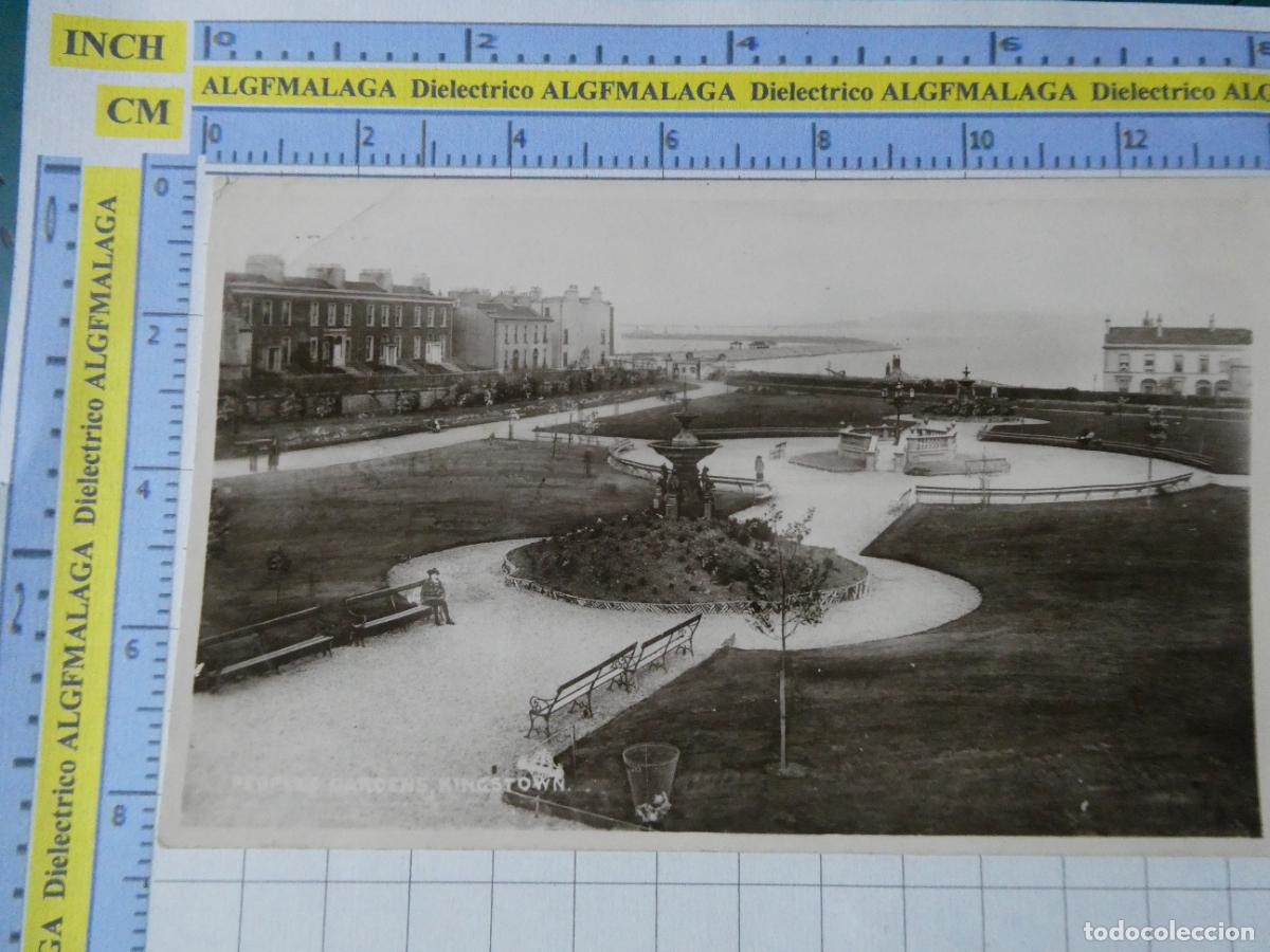 Postales: ANTIGUA POSTAL DE IRLANDA KINGSTOWN PEOPLE'S GARDENS. 3696