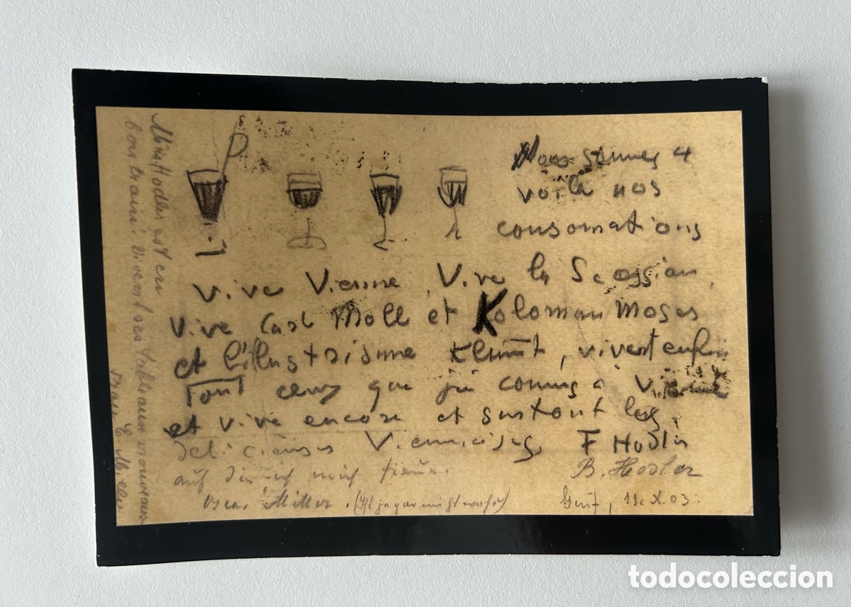 Postales: Postkarte von Ferdinand Hodler an Carl Moll