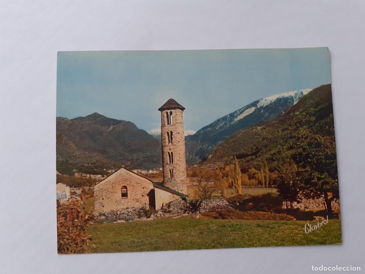 Cartoline: POSTAL - VALLS DE ANDORRA SANTA COLOMA IGLESIA ROM&Aacute;NICA DE SANTA COLOMA - ESCRITA