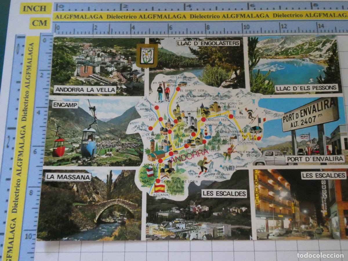 Postcards: POSTAL DE ANDORRA. A&Ntilde;O 1971. PLANO MAPA MONUMENTOS VISTAS . 2873
