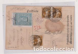 Cartes Postales: Postal Suiza Wintersport Isartal, franqueo curioso, Sello Locarno Muralto. Cart&oacute;lfilo.