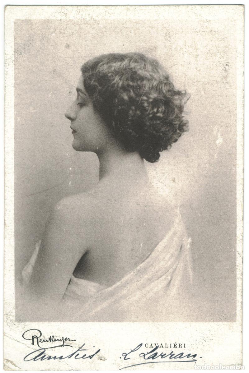 Postais: Postal soprano CAVALI&Eacute;RI, Lina_C Jeangette. Photo Reutlinger (1902)