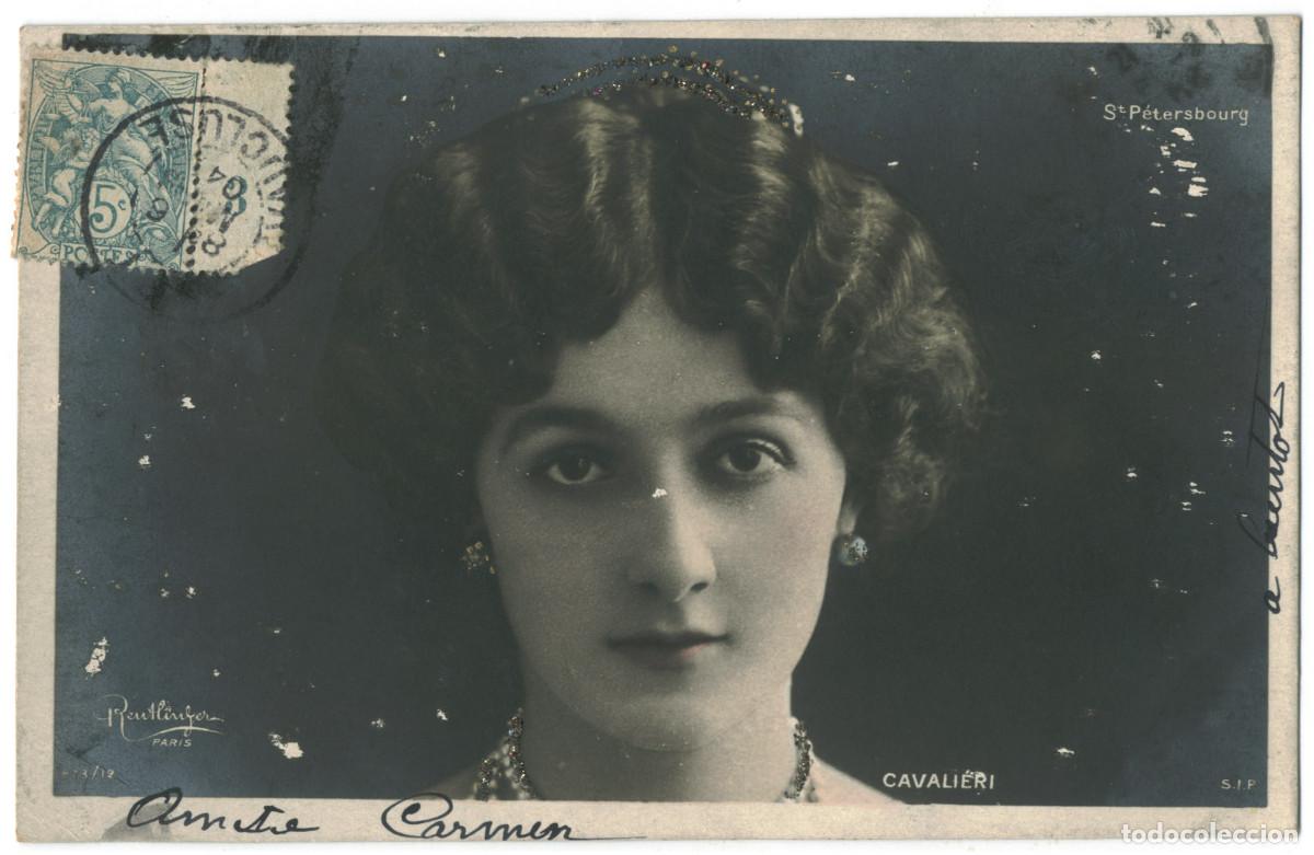 Postais: Postal soprano CAVALI&Eacute;RI, Lina_SIP. 873-12. St. Petersbourg. Photo Reutlinger (1904)