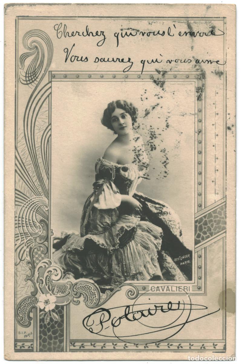 Postais: Postal soprano CAVALI&Eacute;RI, Lina_SIP. Photo Reutlinger (1901)