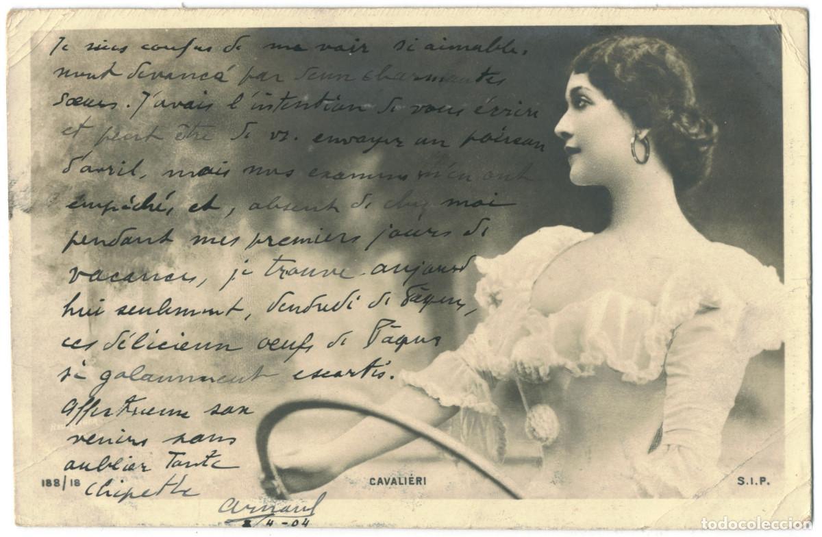 Postais: Postal soprano CAVALI&Eacute;RI, Lina_SIP. 188-18. Photo Reutlinger (1904)