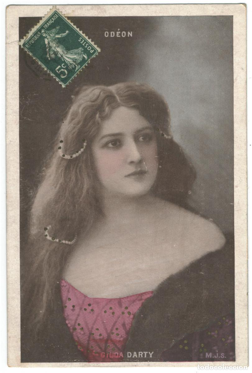 Postkarten: Postal actriz DARTHY, Gilda_MSJ. Od&eacute;on (1903)