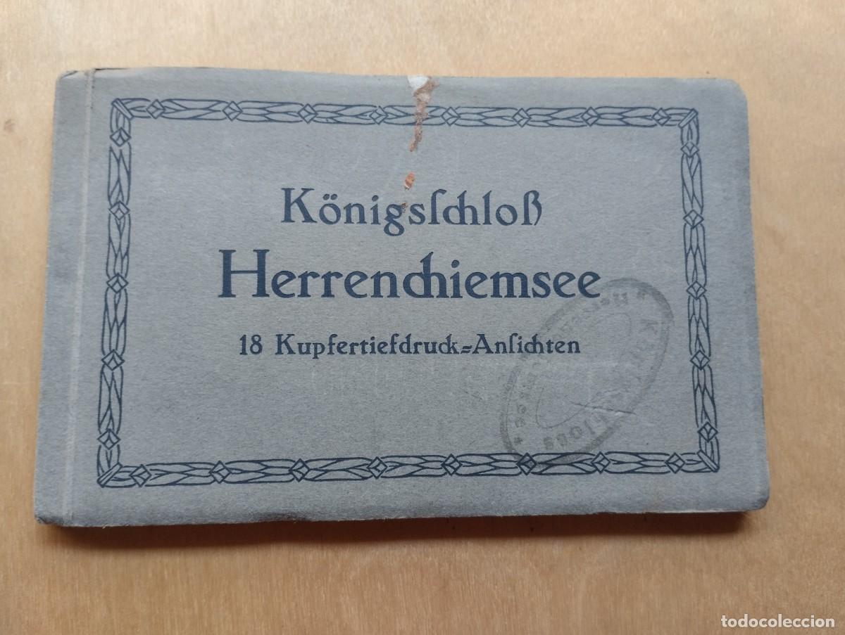 Postales: Bloc con 18 postales antiguas del Real Castillo de Herrenchiemsee, Baviera -Alemania. Mart&iacute;n Herpich
