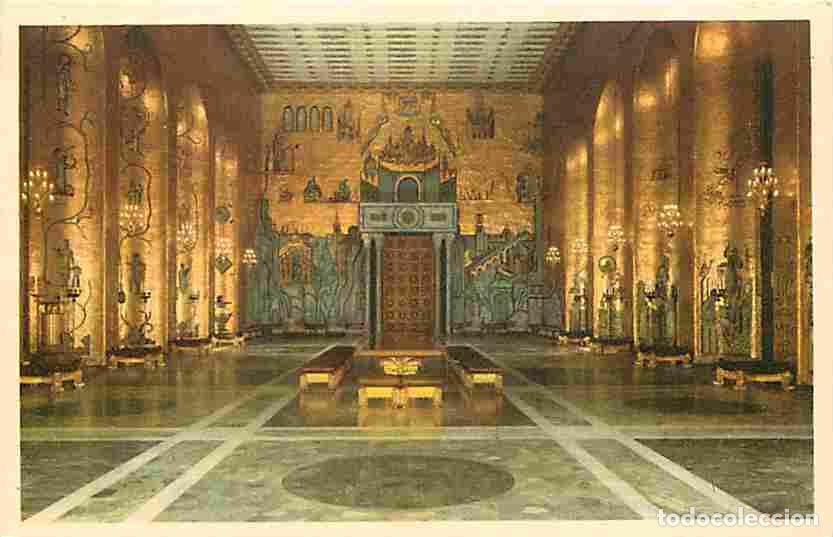 Cartoline: Su&egrave;de - Stockholm - City Hall - Banquet room with mosaic decorations by Einar Forseth - Carte Vierge