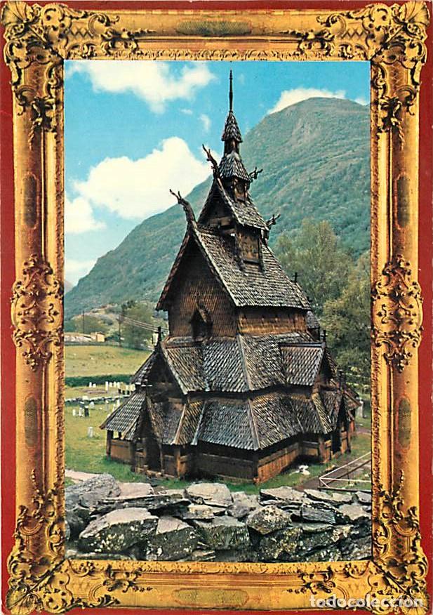 Postkarten: Norv&egrave;ge - Borgund Stavkirke, Sogn - fra ca. 1150. - Borgund Stave Church - from approx. 1150 - Norge