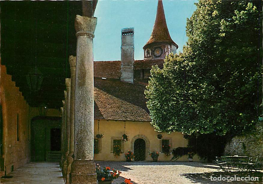 Postais: Suisse - VD Vaud - Lucens - Ch&acirc;teau de Lucens - Fondation Conan Doyie sur la route Lausanne-Berne -