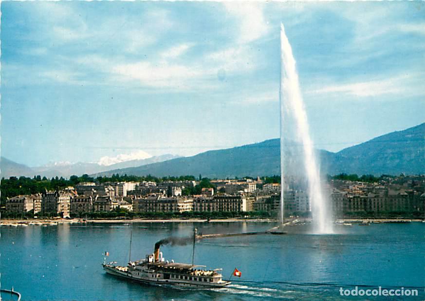 Cartes Postales: Suisse - GE Gen&egrave;ve - Gen&egrave;ve - Le Jet d'eau et le Mont Blanc - Bateaux - CPM - Carte Neuve - Voir Sca