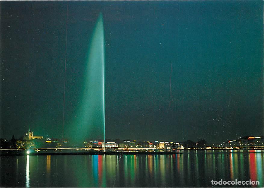 Cartes Postales: Suisse - GE Gen&egrave;ve - Gen&egrave;ve - La Cath&eacute;drale Saint-Pierre et la rade - Le Jet d'eau - CPM - Carte Neu