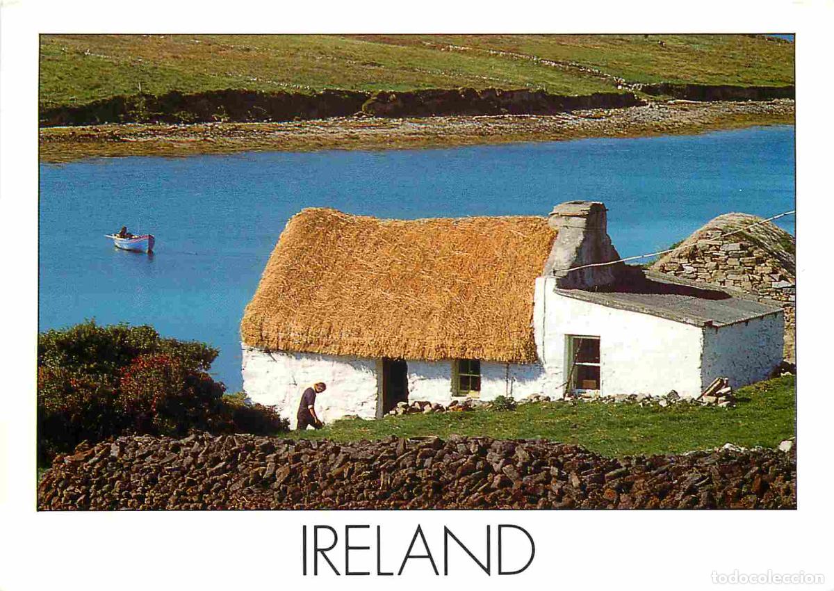 Cartoline: Irlande - A traditional Irish cottage - Une traditionnelle chaumi&egrave;re irlandaise - Insight Ireland Ca