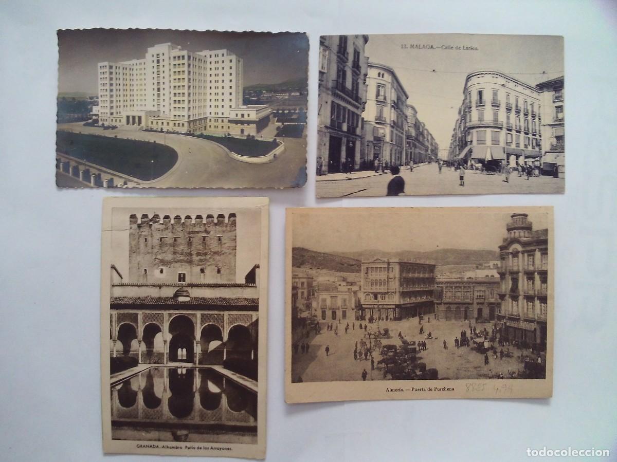 Postkarten: (LOTE 1) 4 TARJETAS POSTALES DE ANDALUCIA EN BLANCO Y NEGRO S/C