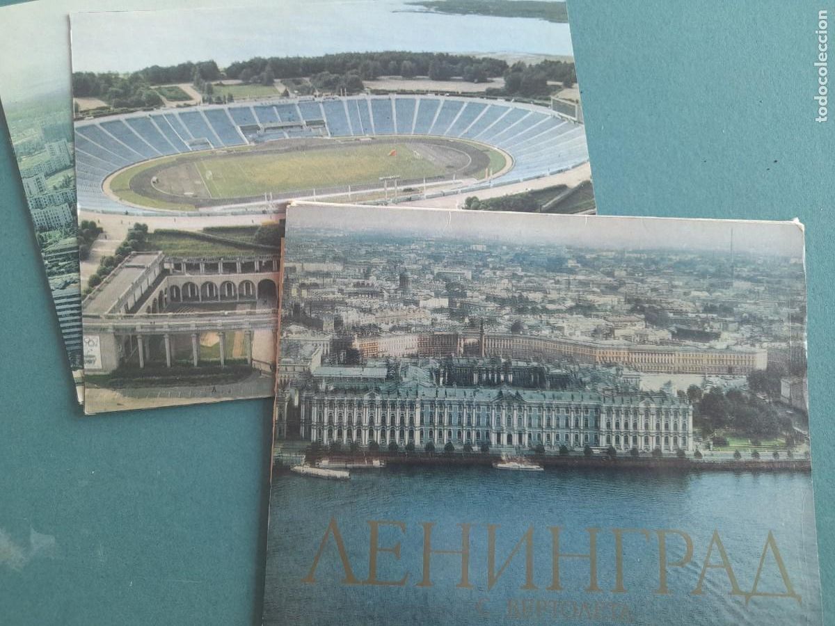 Postales: 12 vistas de leningrado desde un helicoptero, 1981 (14x18cm aprox)