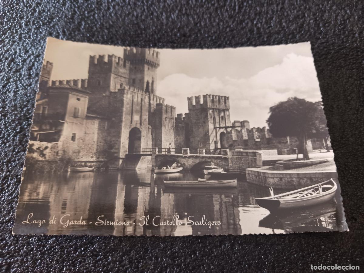 Cartoline: lago di garda, sirmione, il castello scaligero, foto micheletti
