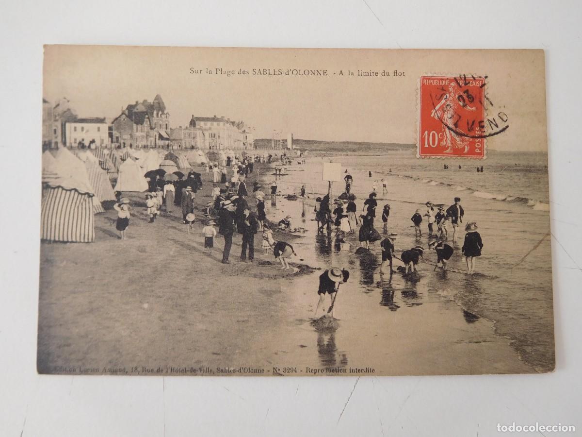 Postales: Francia. Sables d'Olonne. A la limite du flot. 1911