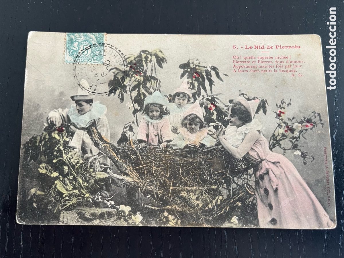 Postkarten: Postal Bergeret 1906. Le Nid de Pierrots 5