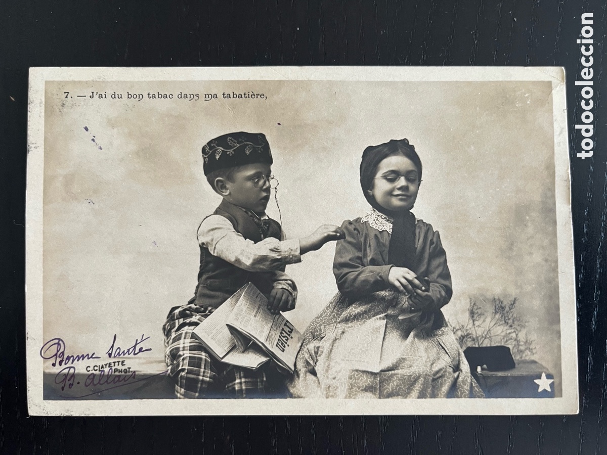 Postkarten: Postal Clayette ni&ntilde;os Francia 1903