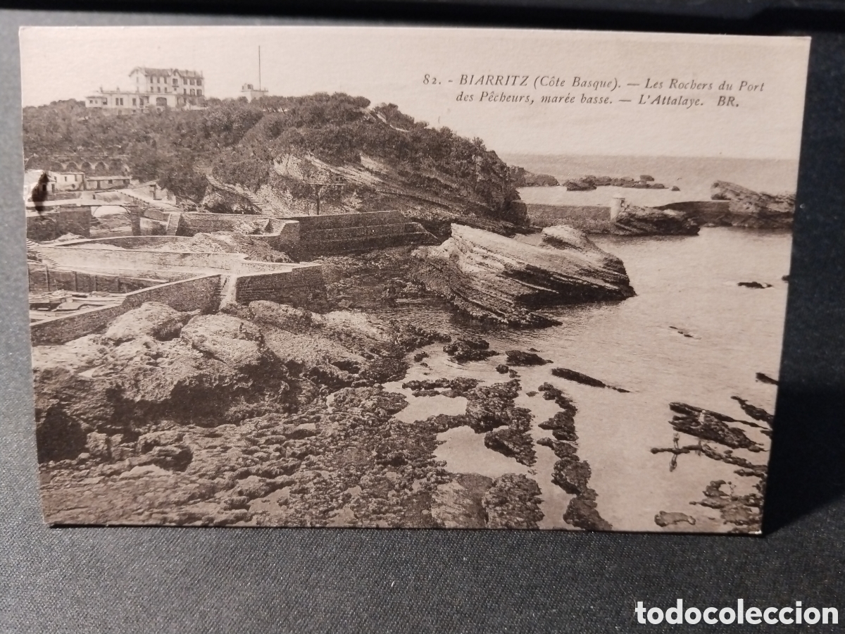 Postales: Postal de Biarritz. Rocas del Puerto. - Foto 1