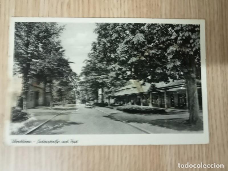 Postcards: postal jbbenb&uuml;ren Ladenstrabe und post escrita con sello