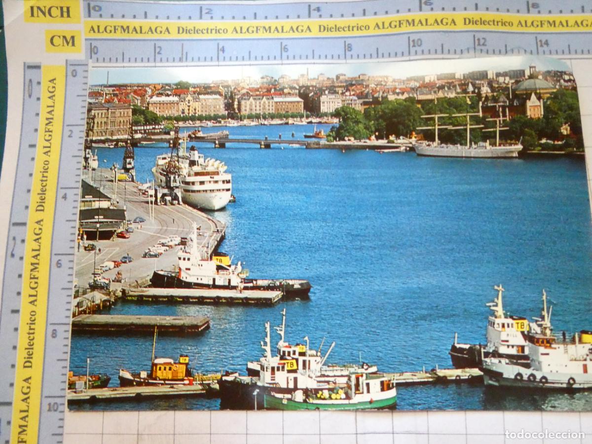 Cartes Postales: POSTAL DE SUECIA. ESTOCOLMO STOCKHOLM. PUERTO BARCOS DESDE ASCENSOR KATARINA. 1397