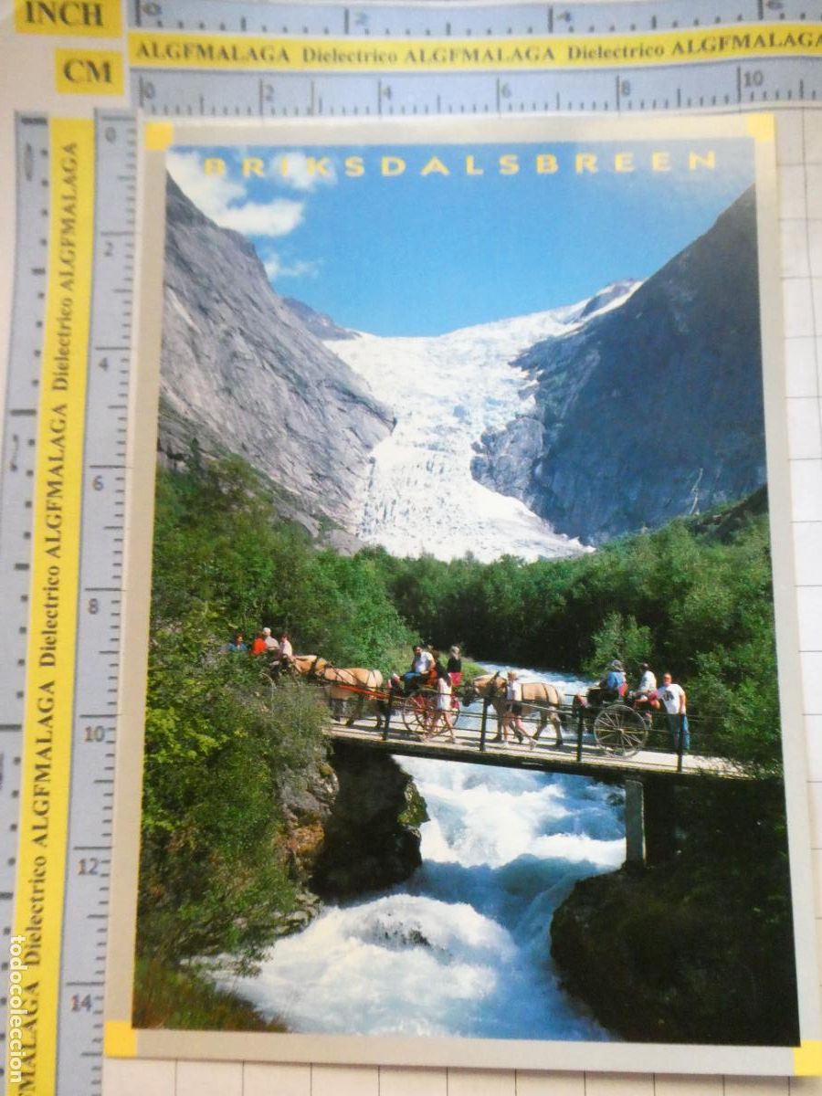 Postkarten: POSTAL DE NORUEGA. BRIKSDALSBREEN PUENTE CABALLOS. 1408
