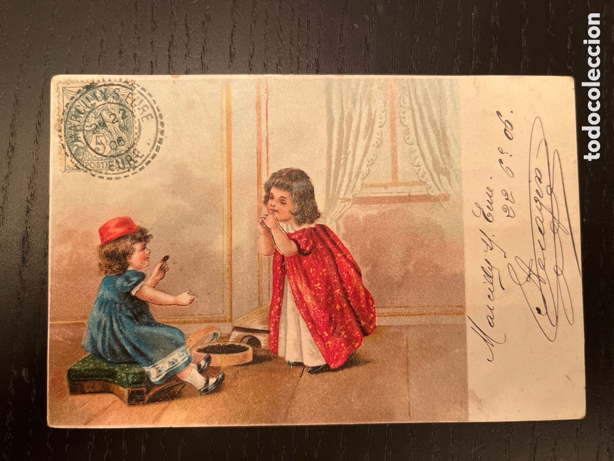 Postcards: Postal de fantas&iacute;a circulada 1906