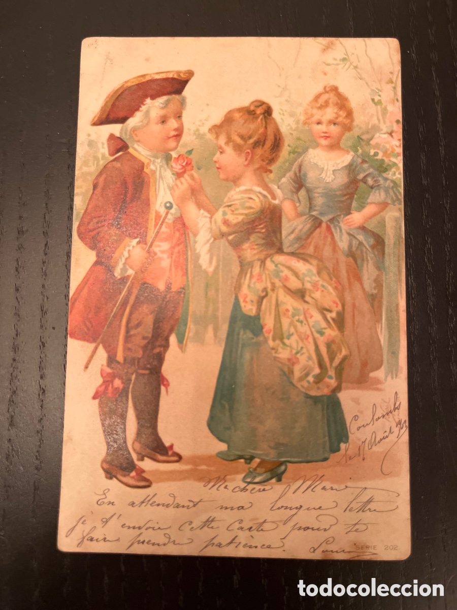 Postcards: Postal de fantas&iacute;a circulada en 1902 francesa