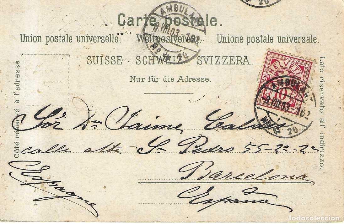 Postales: G&Ouml;SCHENEN - SUIZA - CIRCULADA 1903 - Foto 2