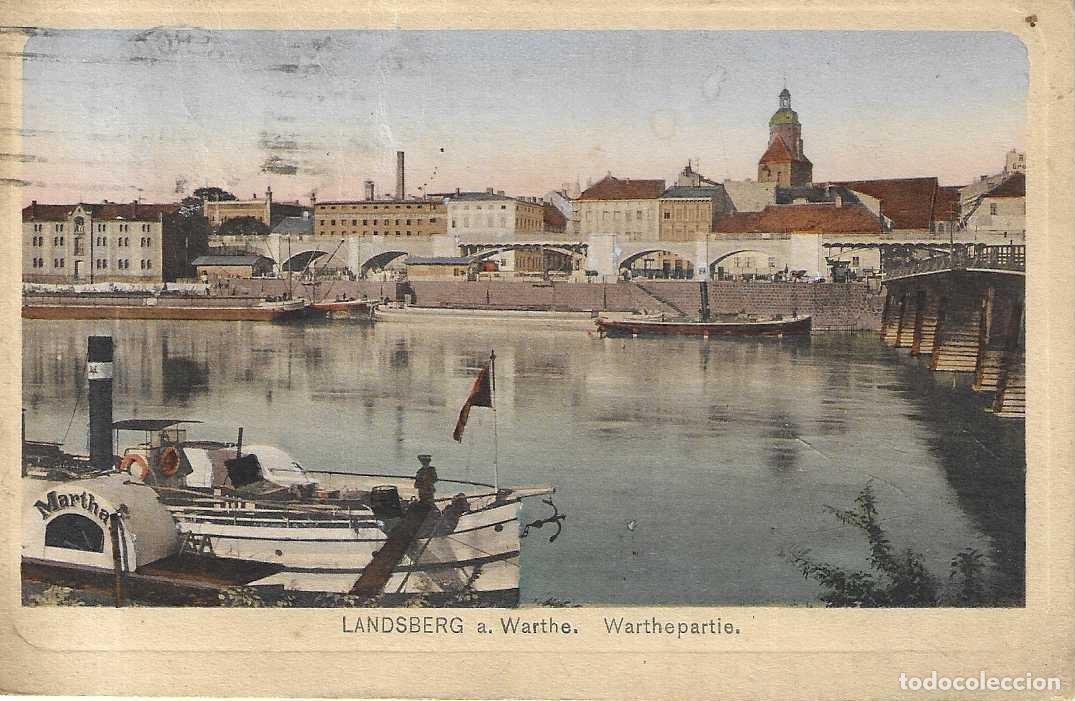 Postales: LANDSBERG A. WARTHE - WHARTEPARTIE - CIRCULADA 1919