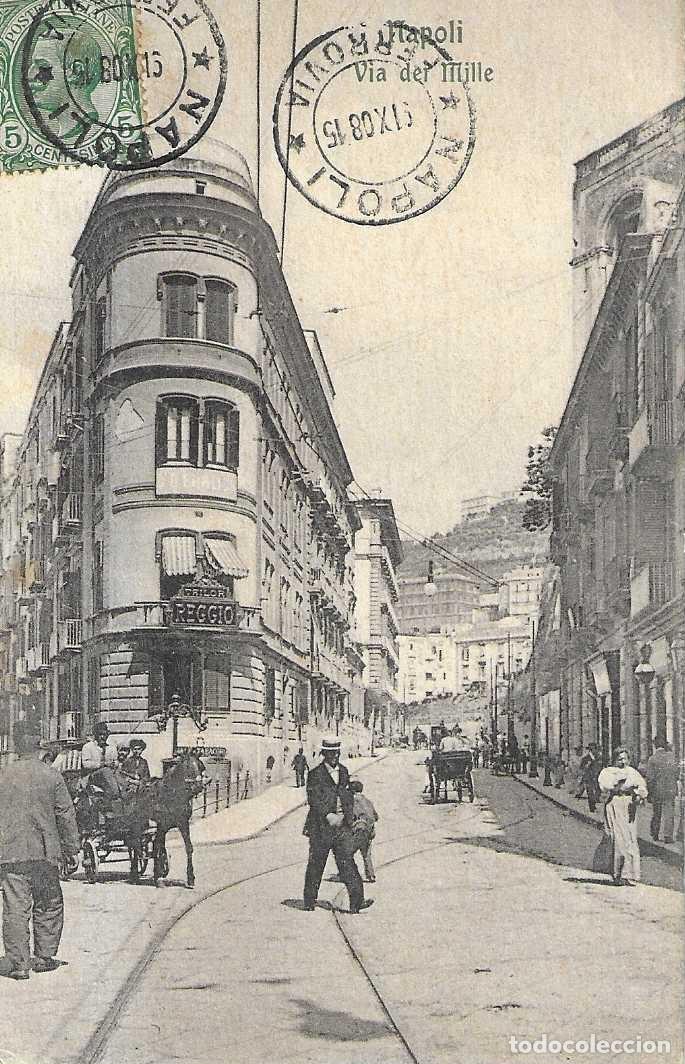 Postales: NAPOLI - VIA DEL MILLE - CIRCULADA 1908 - Foto 1