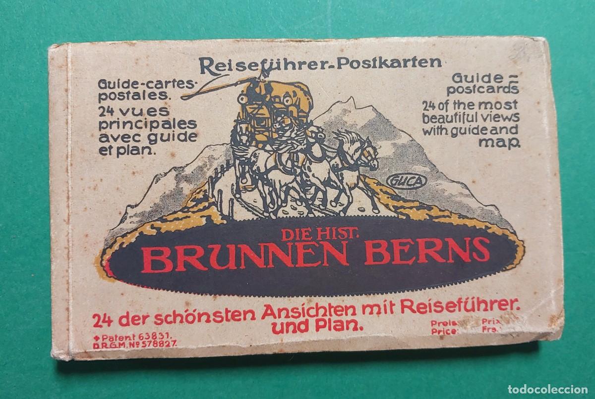 Postcards: Block de 24 postales Die Hist. Brunnen Berns avec Guide et Plan edition Phot. Franco-Suisse Berne