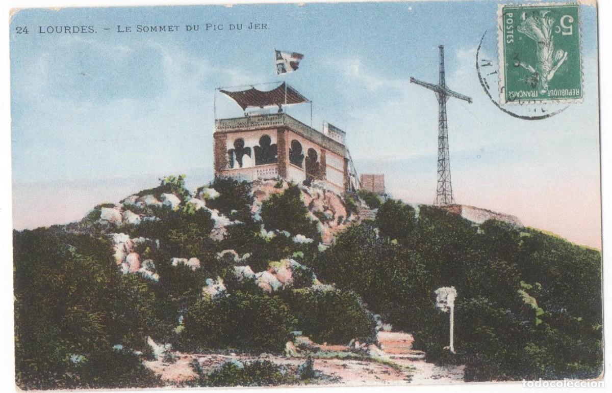 Cartoline: Postal principios del XX- circulada-Lourdes-Pico del Jer-