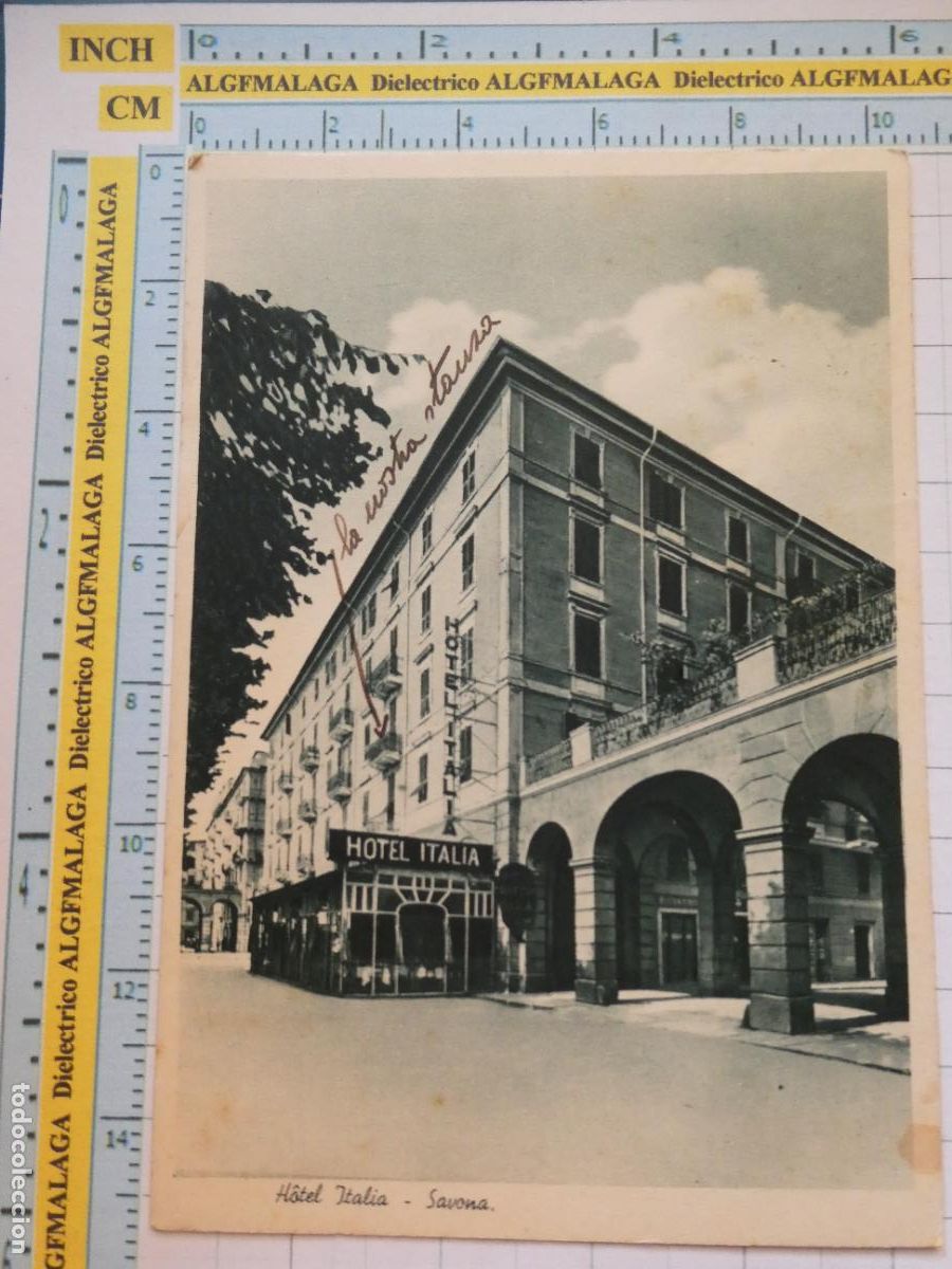 Postais: ANTIGUA POSTAL DE ITALIA. HOTEL ITALIA SAVONA. 890