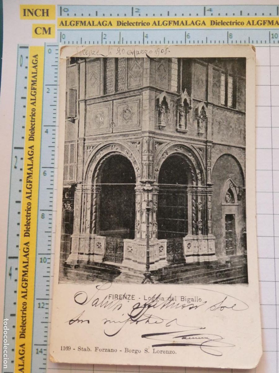 Postais: ANTIGUA POSTAL DE ITALIA. SIGLO XIX - 1905. FLORENCIA FIRENZA LOGGIA DEL BIGALLO. 903