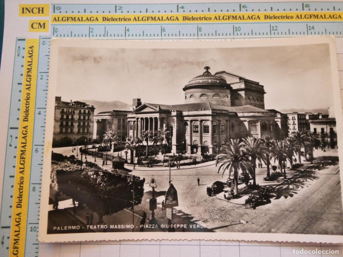 Postales: ANTIGUA POSTAL DE ITALIA. PALERMO TEATRO MASSIMO PIAZZA VERDI. 912