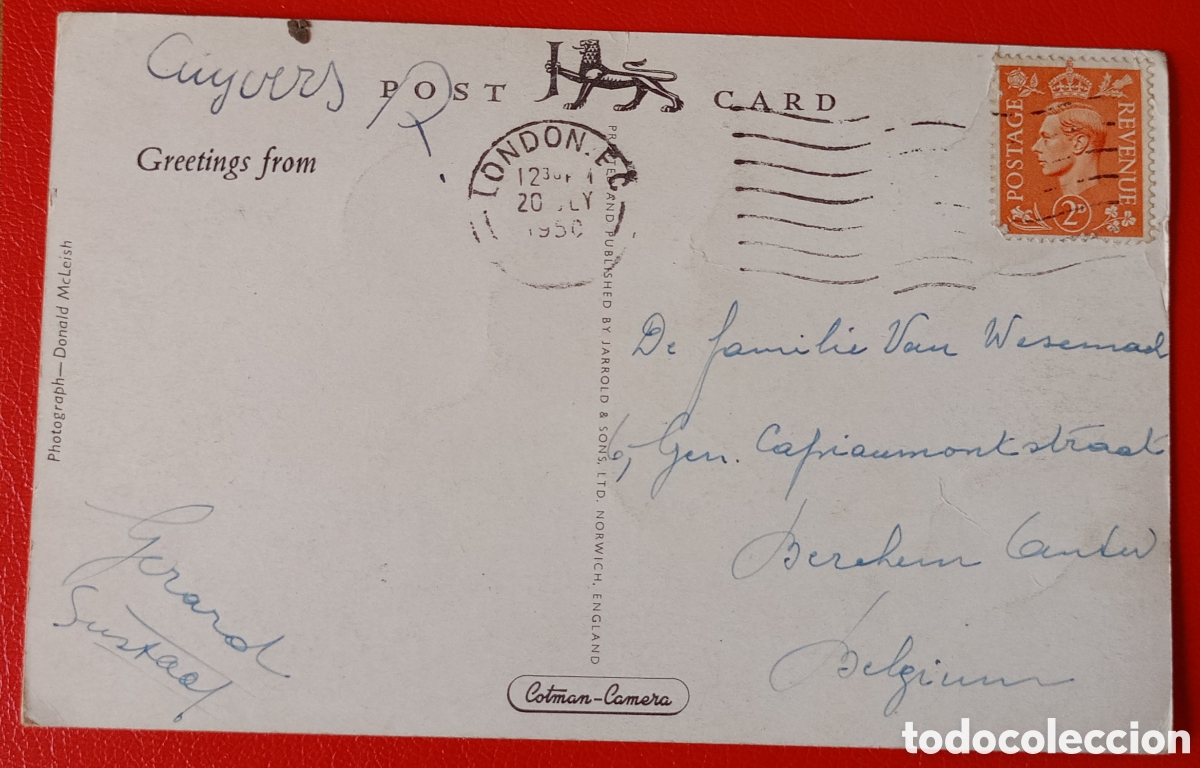 Postales: Reino Unido 1950 - Postal usada - Foto 2