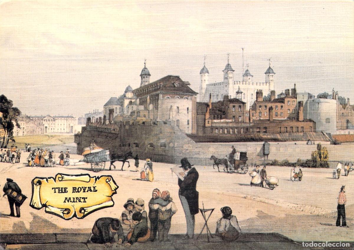 Postais: Postal Casa de la Moneda Real Londres Acuarela Thomas Shotter Boys Guildhall