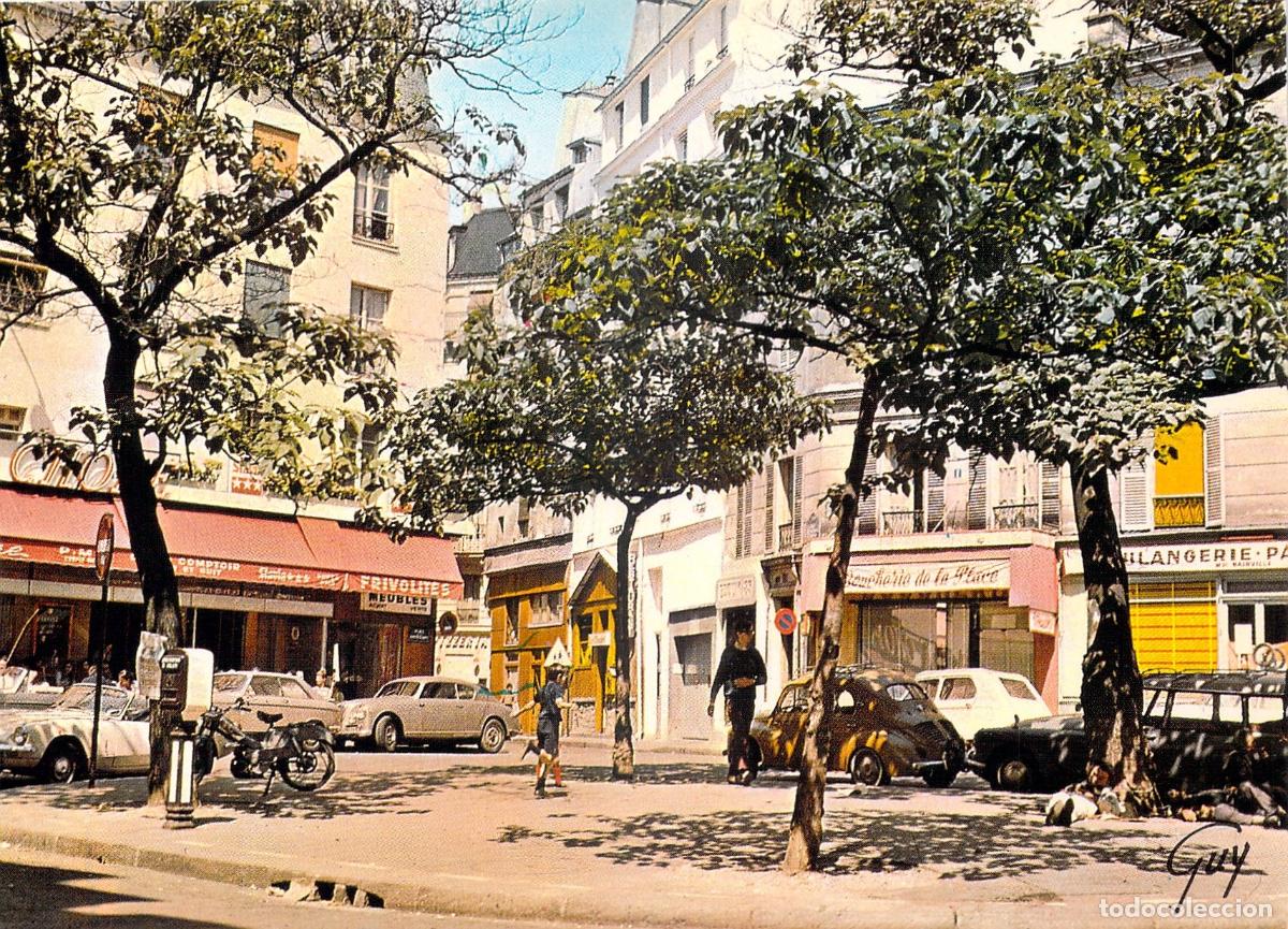 Cartes Postales: Postal Par&iacute;s - Vista de la Place de la Contrescarpe, Calle y Edificios Urbanos
