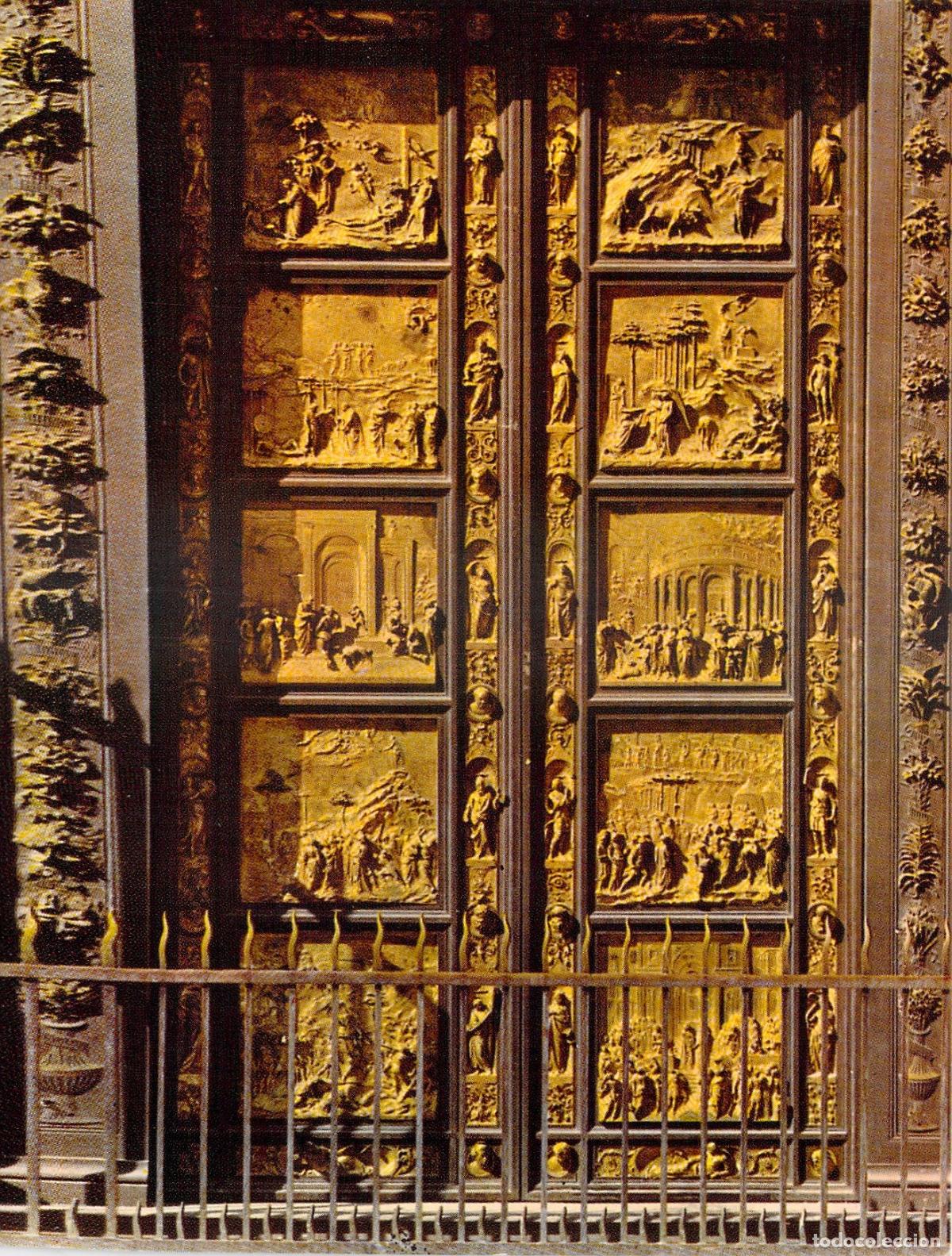 Cartes Postales: Postal Florencia Italia - Puerta del Para&iacute;so del Baptisterio por Ghiberti