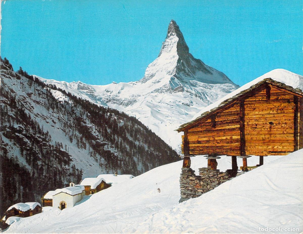 Cartoline: Postal Zermatt, Findeln, Cervino (Matterhorn). Paisaje Alpino Nevado Suiza.