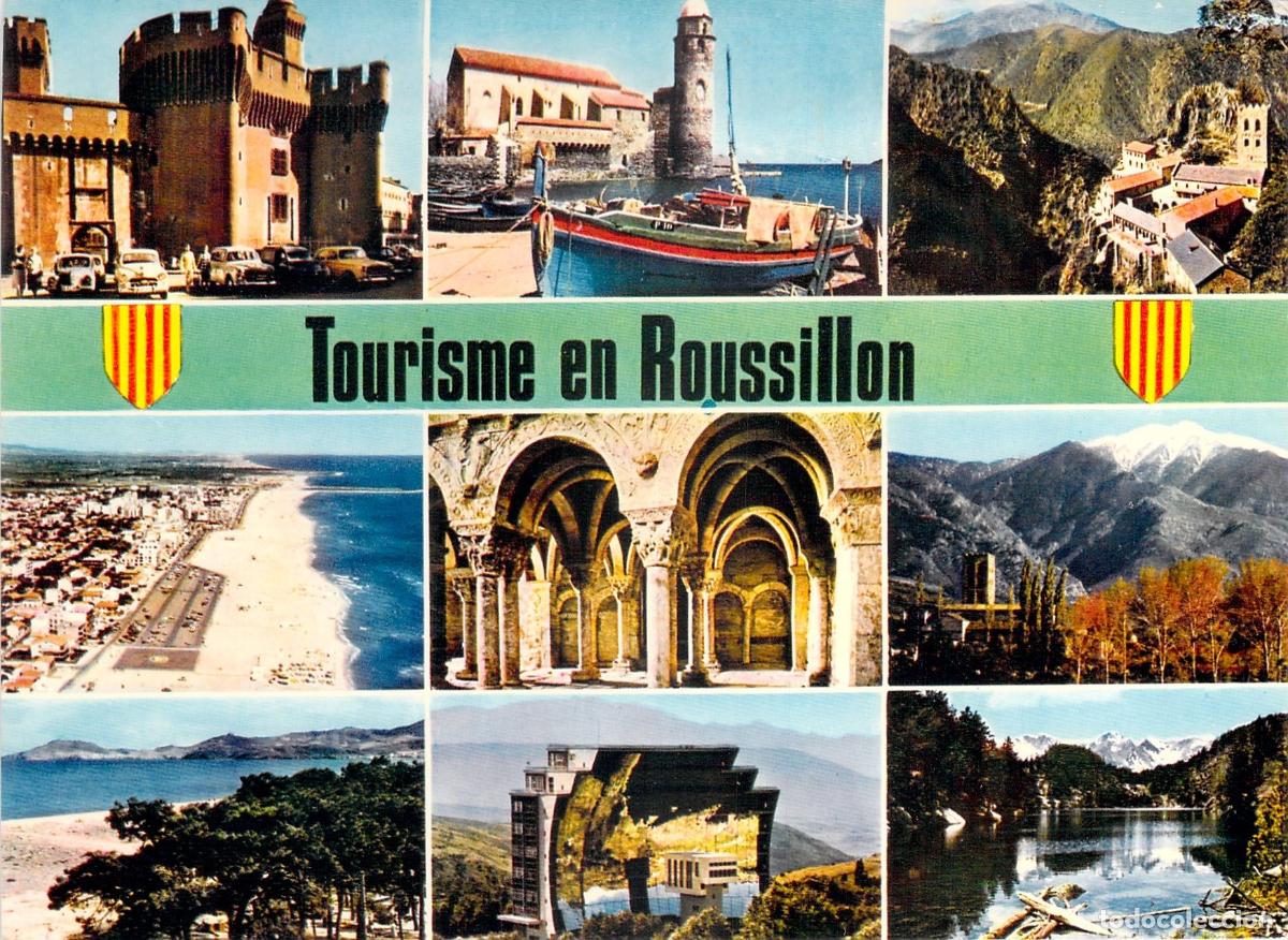 Cartoline: Postal M&uacute;ltiple Turismo en Roussillon, Pirineos Orientales, Francia