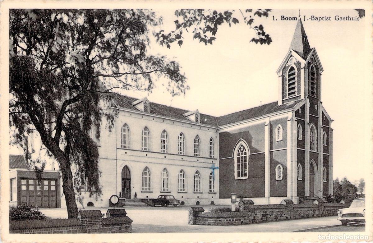 Postales: Postal de Boom B&eacute;lgica, J.-Baptist Gasthuis, Hospital y Fachada de Iglesia